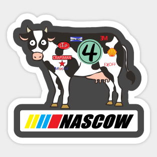 Nascow, a tribute to cows and Nascar Sticker